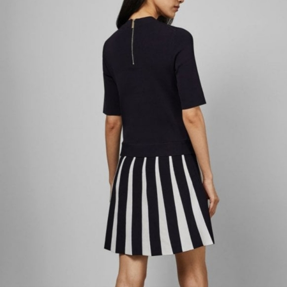 TED BAKER Navy Hethia Knit dress - Picture 4 of 4